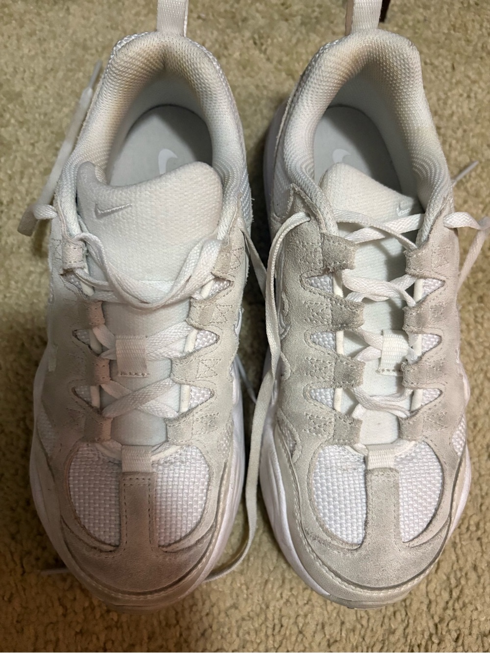 Nike Women’s White and Off-White Lace-Up Sneakers